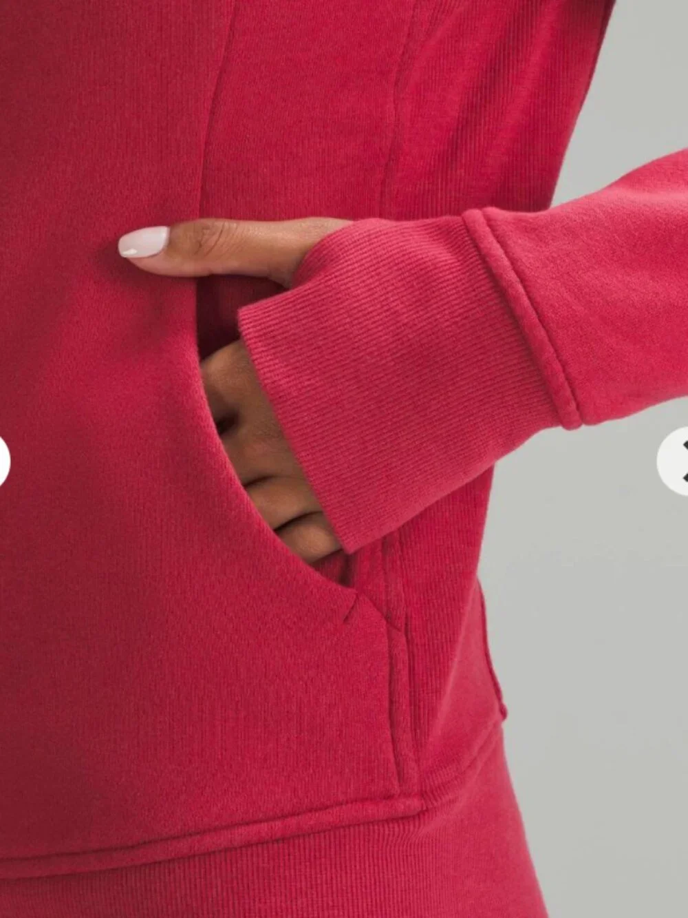 Lululemon Scuba Full-Zip Hoodie Vintage Rose Size 4 Cotton Fleece Thumb Holes